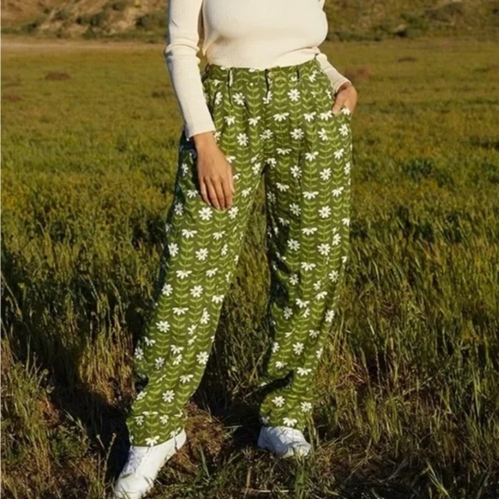 Big Bud Press Daisy Chain Green Trousers XXS
